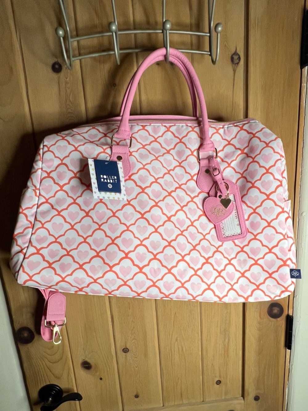 Geo Hearts Softside Duffel Bag
Pink - Roller Rabbit x Target NWT